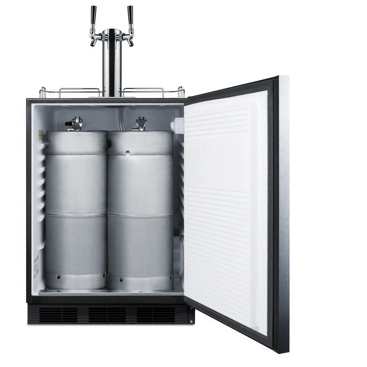 Summit Commercial Summit Appliance SBC58BLBIADATWINCFB Commercial Beer & Coffee Kegerator, 24-Inch, ADA-Compliant, Dual Tap