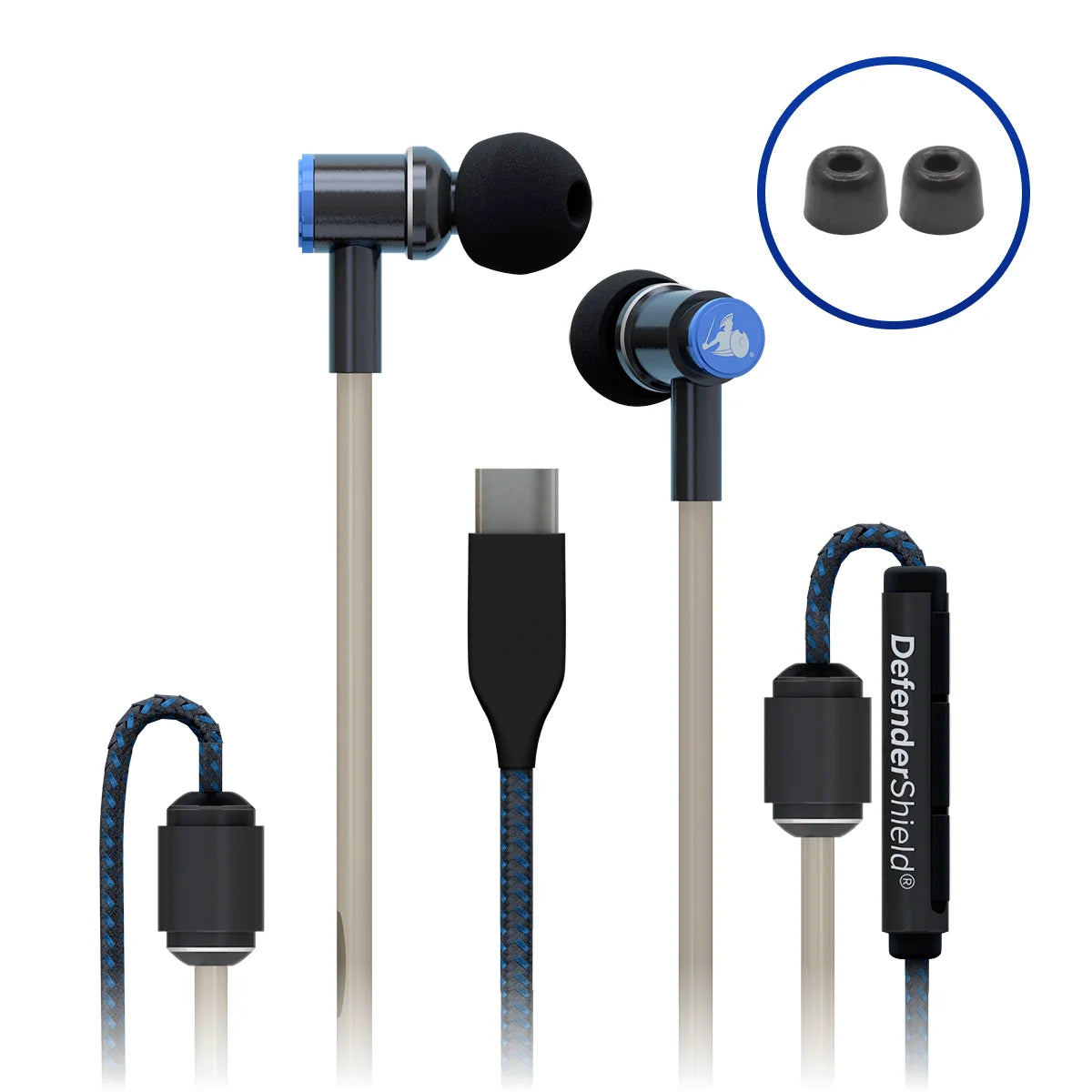 Air-Tube Wired Earbuds with Inline Mic