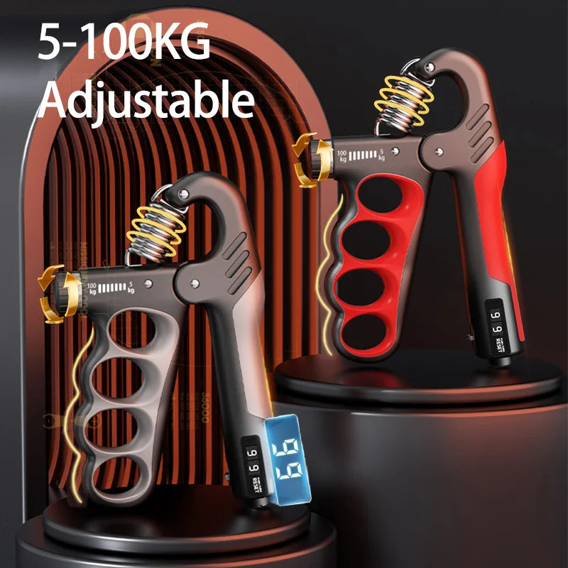 Adjustable Hand Grip Strengthener with Digital Counter