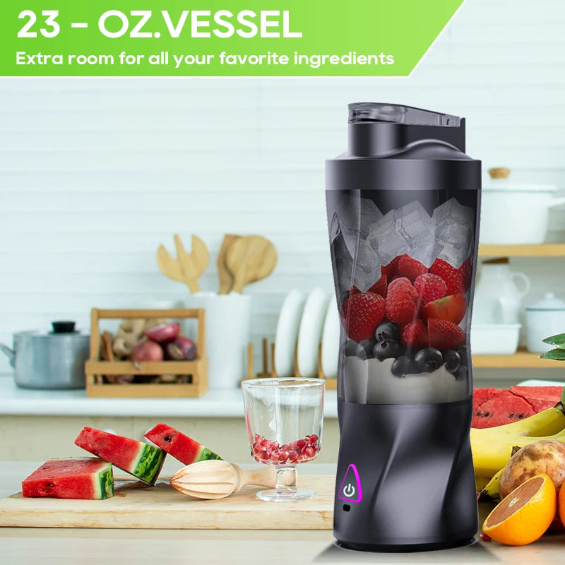 Portable USB-C Rechargeable Blender — Personal Smoothie & Shake Maker