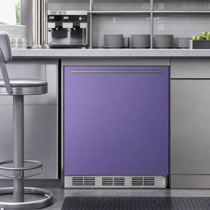 Summit Appliance 24-Inch ADA Height Undercounter Refrigerator-Freezer with Lavender Purple Door, 5.1 Cu. Ft.