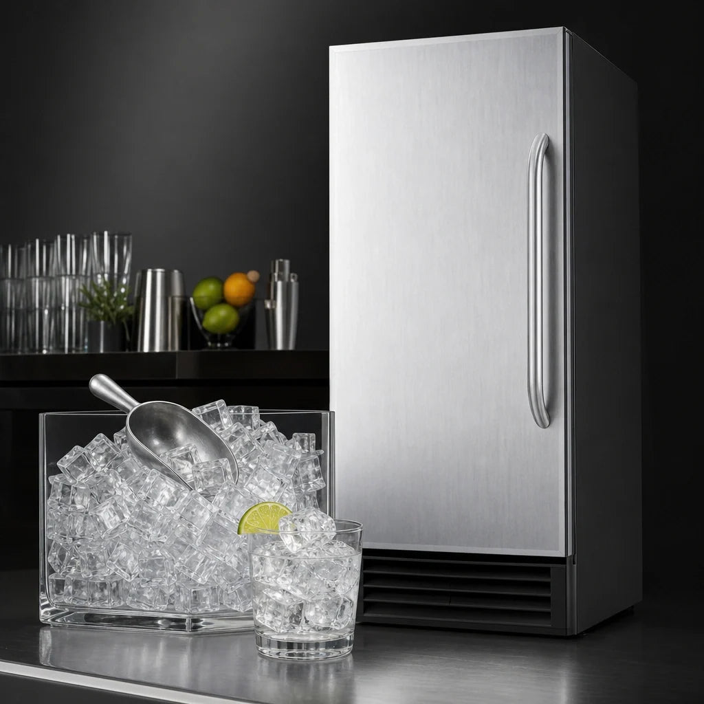 Summit Commercial Summit Appliance BIM44GADA Commercial ADA-Height Full-Size/Dice Ice Maker, 50 lb/24 hr, 25 lb Bin, Air-Cooled
