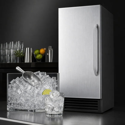 Summit Commercial Summit Appliance BIM44GADA Commercial ADA-Height Full-Size/Dice Ice Maker, 50 lb/24 hr, 25 lb Bin, Air-Cooled