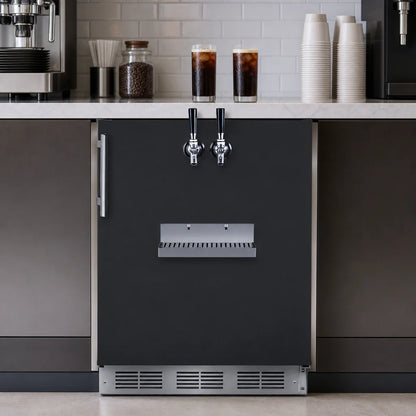 Summit Commercial Summit Appliance SBC58BFRTPCFADA Freestanding ADA Front-Tap Cold Brew Coffee Kegerator, Dual Tap, 5.3 Cu. Ft.