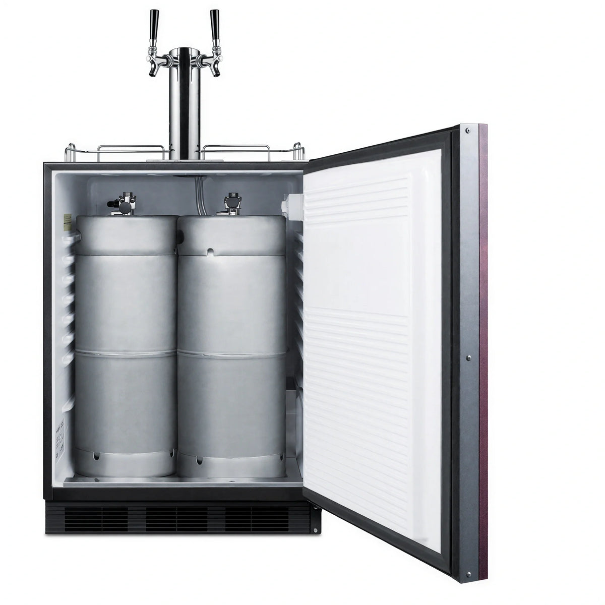 Summit Commercial Summit Appliance SBC58BLBIADAIFTWINCFB Commercial Beer & Coffee Kegerator, 24-Inch, ADA Compliant, Twin Tap, Panel Ready