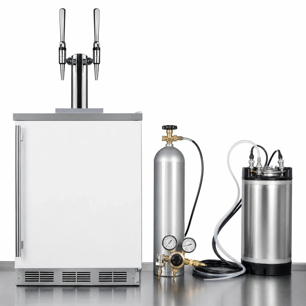 Summit Appliance 24-Inch Wide ADA-Compliant Nitro-Infused Coffee Kegerator with Dual Towers