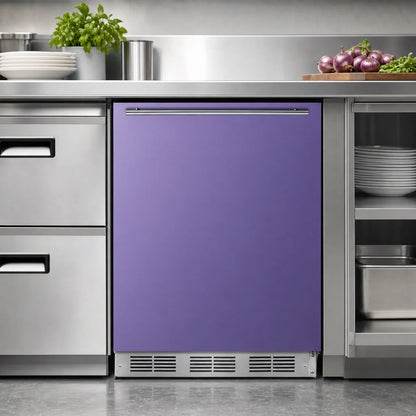 Summit Appliance 24-Inch ADA Height Undercounter Refrigerator-Freezer with Lavender Purple Door, 5.1 Cu. Ft.