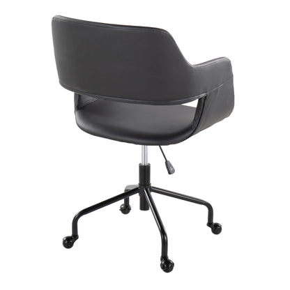 Contemporary Adjustable Office Chair with Cushioned Seat - Multiple Colors