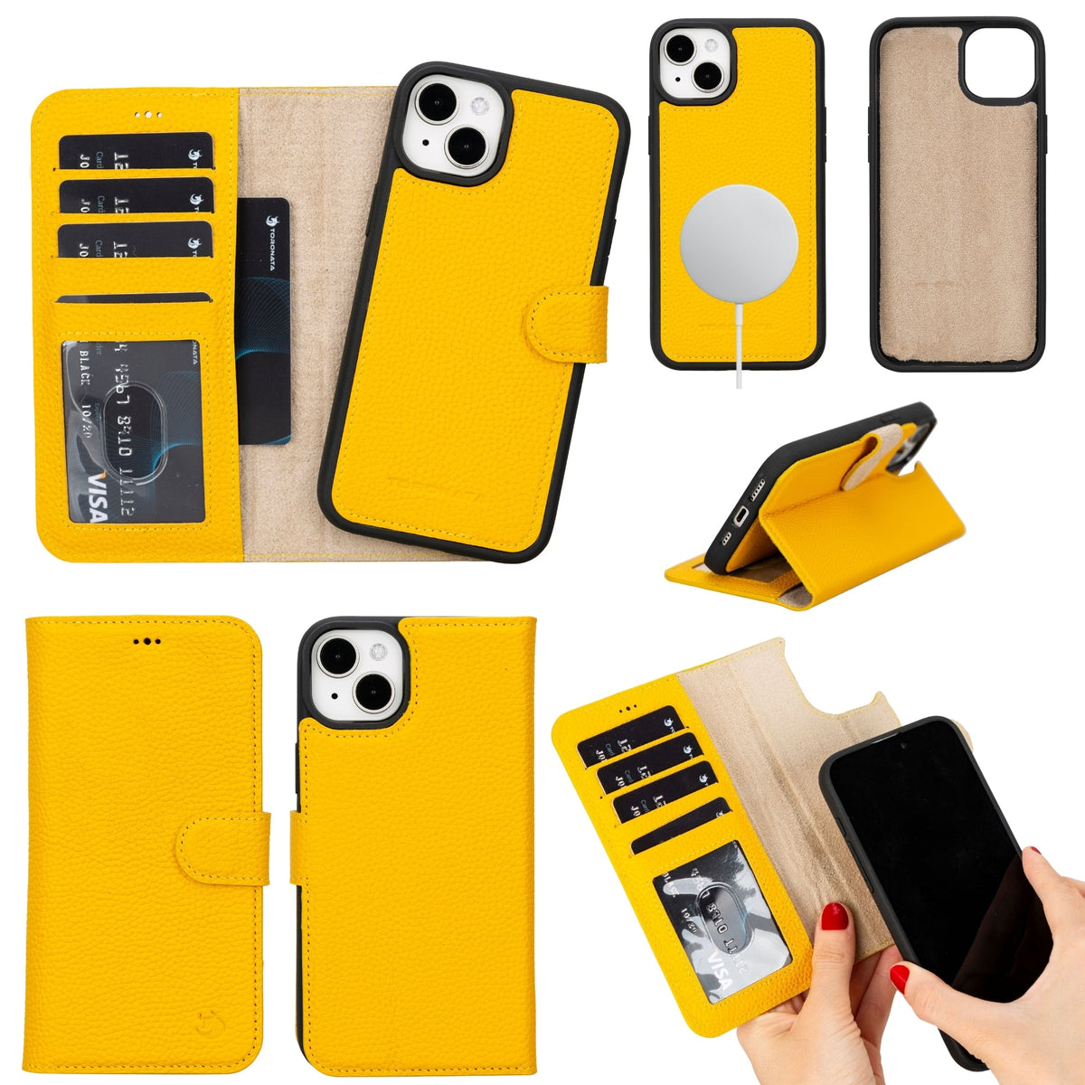 Casper Leather iPhone 14 Plus Wallet Case | MagSafe