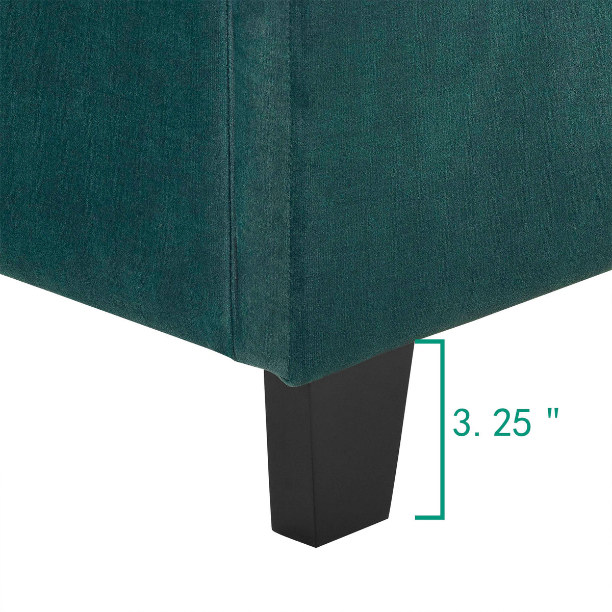 Tufted Upholstered Headboard Platform Bed with Padded Headboard - Queen, Beige or Dark Green