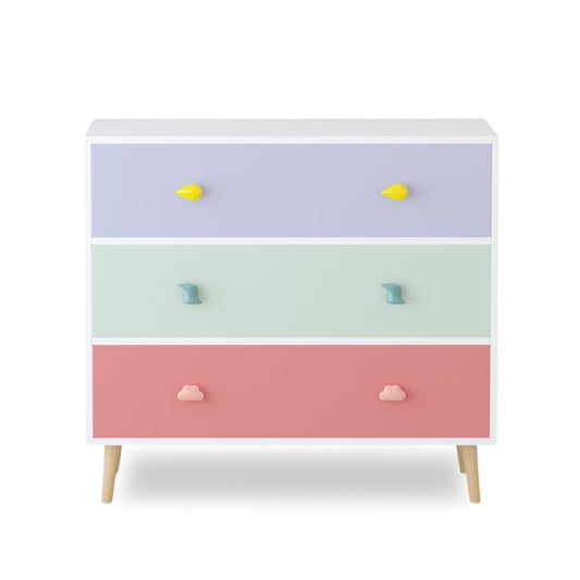 3 Drawer Dresser Storage Cabinet with Anti-Tip Safety - White or Green