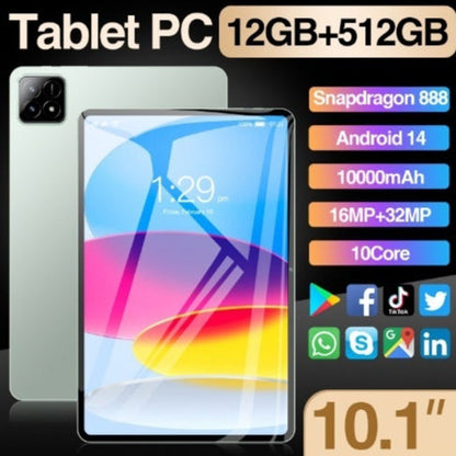 10 inch Google Android Tablet 12 512 GB Dual SIM Dual Standby Bluetooth