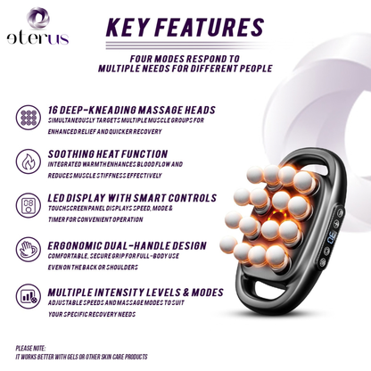 16-Head Muscle Massage Gun Deep Tissue Percussion Massager for Muscle Relaxation & Recovery