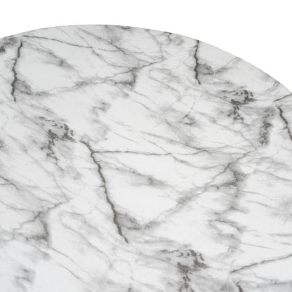 MGO Faux Marble Coffee Table with Handcrafted Finish - White Marble