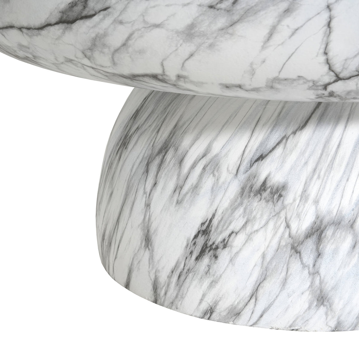 MGO Faux Marble Coffee Table with Handcrafted Finish - White Marble