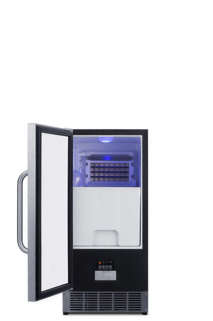 Summit Commercial Summit Appliance BIM44GADA Commercial ADA-Height Full-Size/Dice Ice Maker, 50 lb/24 hr, 25 lb Bin, Air-Cooled