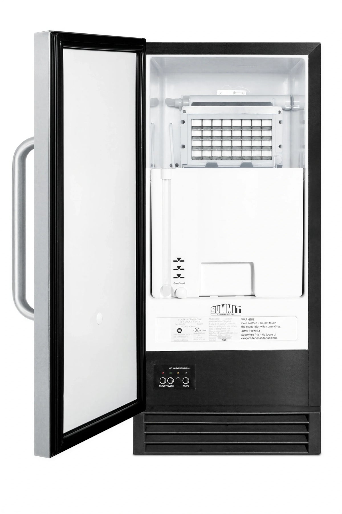 Summit Commercial Summit Appliance BIM44GADA Commercial ADA-Height Full-Size/Dice Ice Maker, 50 lb/24 hr, 25 lb Bin, Air-Cooled