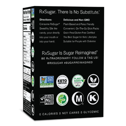 RxSugar Flavored Allulose Sugar Swealthy Stix