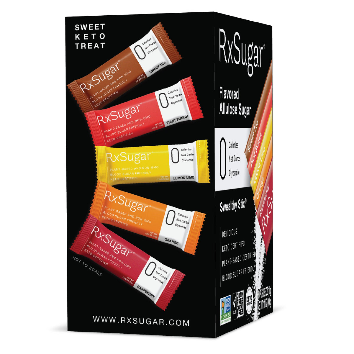 RxSugar Flavored Allulose Sugar Swealthy Stix