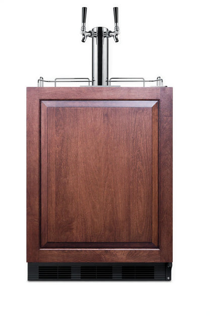 Summit Commercial Summit Appliance SBC58BLBIADAIFTWINCFB Commercial Beer & Coffee Kegerator, 24-Inch, ADA Compliant, Twin Tap, Panel Ready