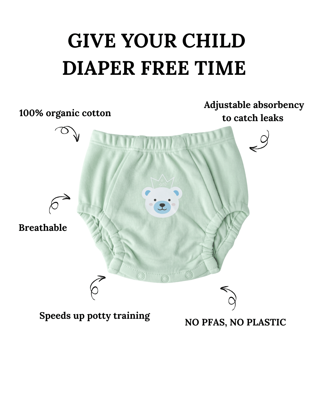 Day & Night Organic Potty Training Underwear