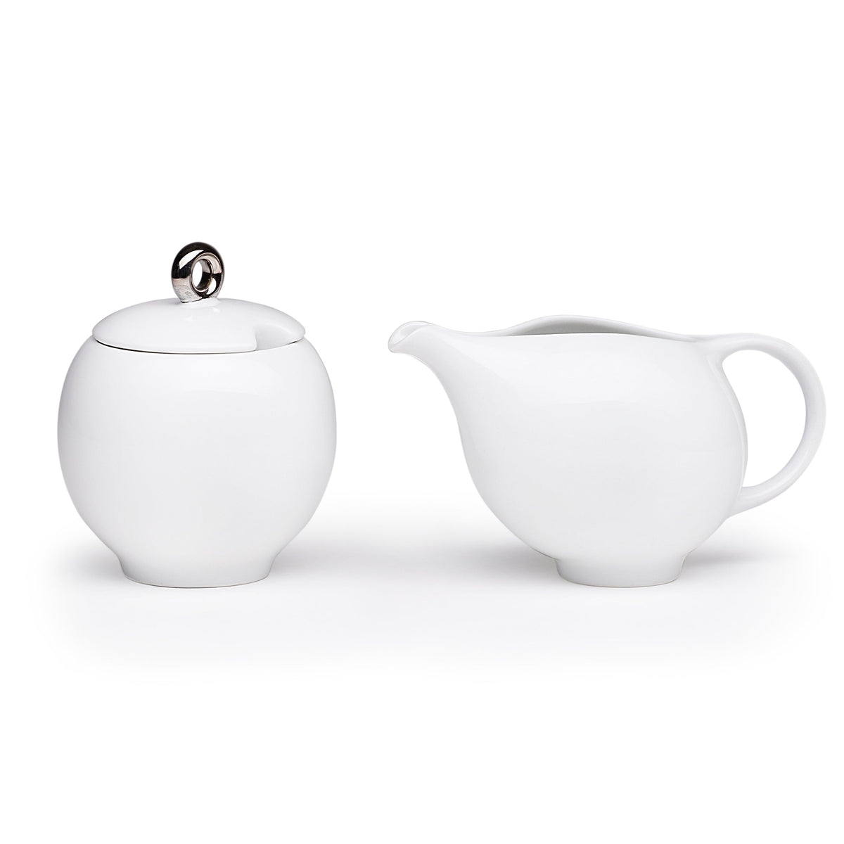 Eva Sugar Bowl & Creamer - White