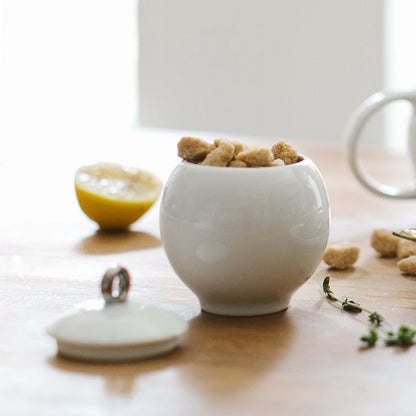 Eva Sugar Bowl & Creamer - White