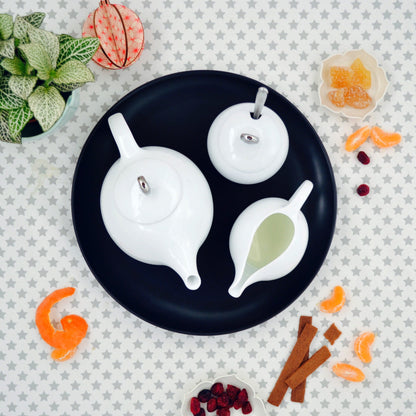 Eva Sugar Bowl & Creamer - White