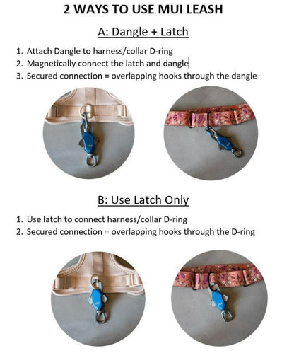 Patented Magnetic Dog Leash - One-Hand Connect & Release