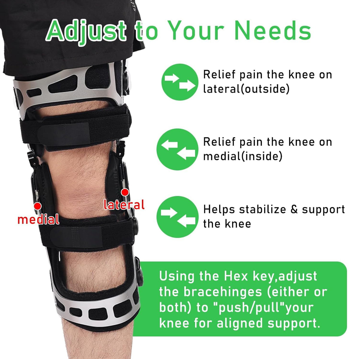 OA Unloader Knee Brace - Double Upright