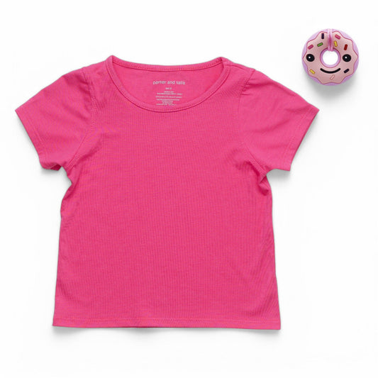 The Everday Sensory Friendly Pink Tee w Chewy Necklace-*actual chewy necklace design may vary, but color will match tee*