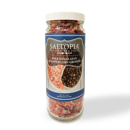 Pink Himalayan & Gourmet Peppercorn Grinder Set