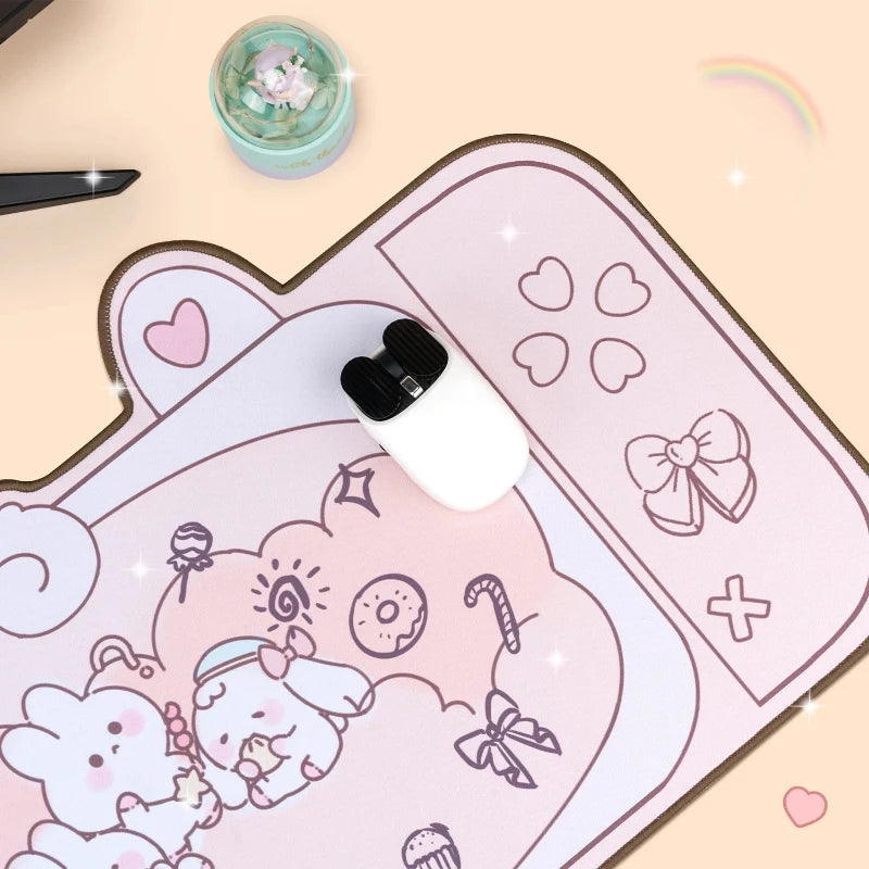Kawaii Bunnies at High Tea Desk Pad XL