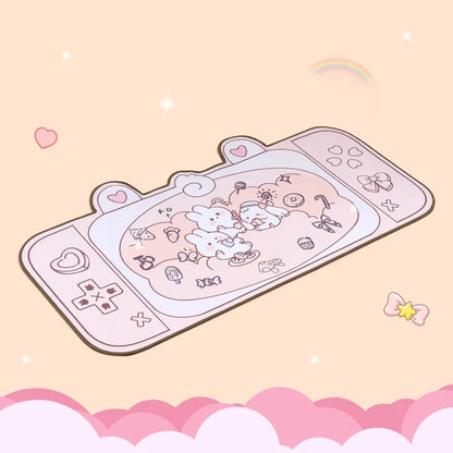 Kawaii Bunnies at High Tea Desk Pad XL
