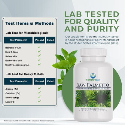 Nature’s Lab Saw Palmetto - 90 Capsules