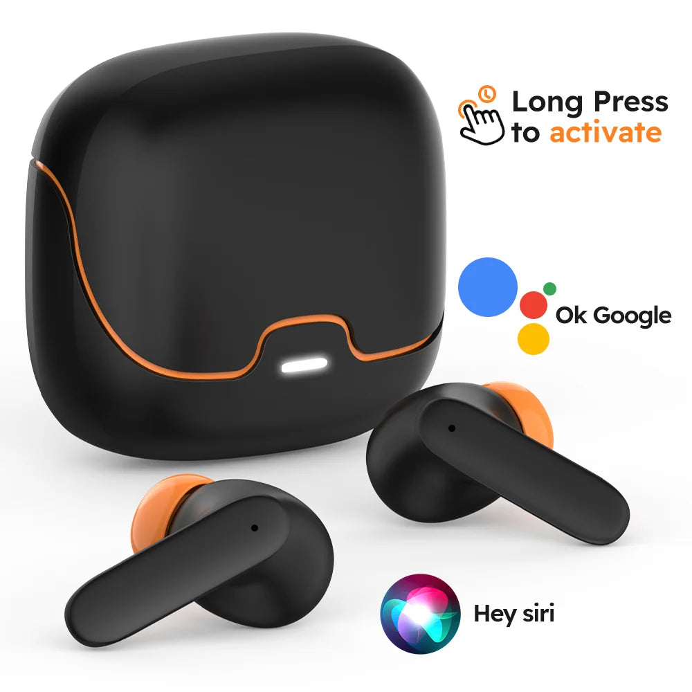 Wireless Bluetooth 5.4 Earbuds with Noise-Cancelling Microphones