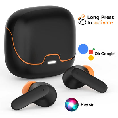Wireless Bluetooth 5.4 Earbuds with Noise-Cancelling Microphones