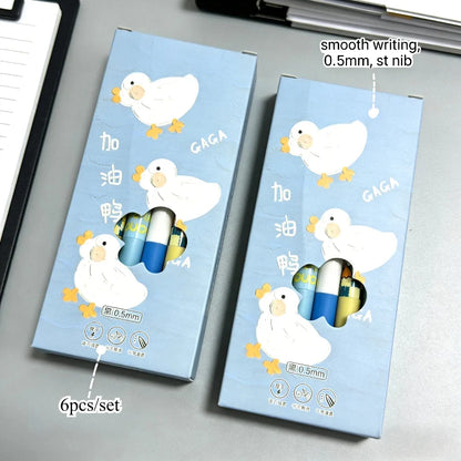 Kawaii Milord Aylesbury Ducky Pens 6PCS