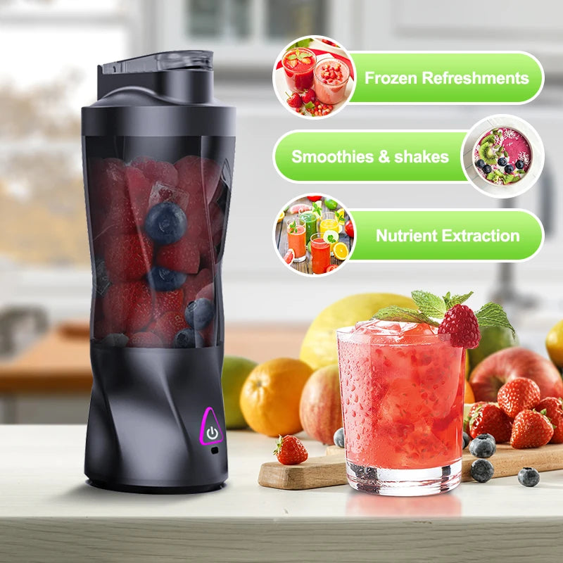 Portable USB-C Rechargeable Blender — Personal Smoothie & Shake Maker