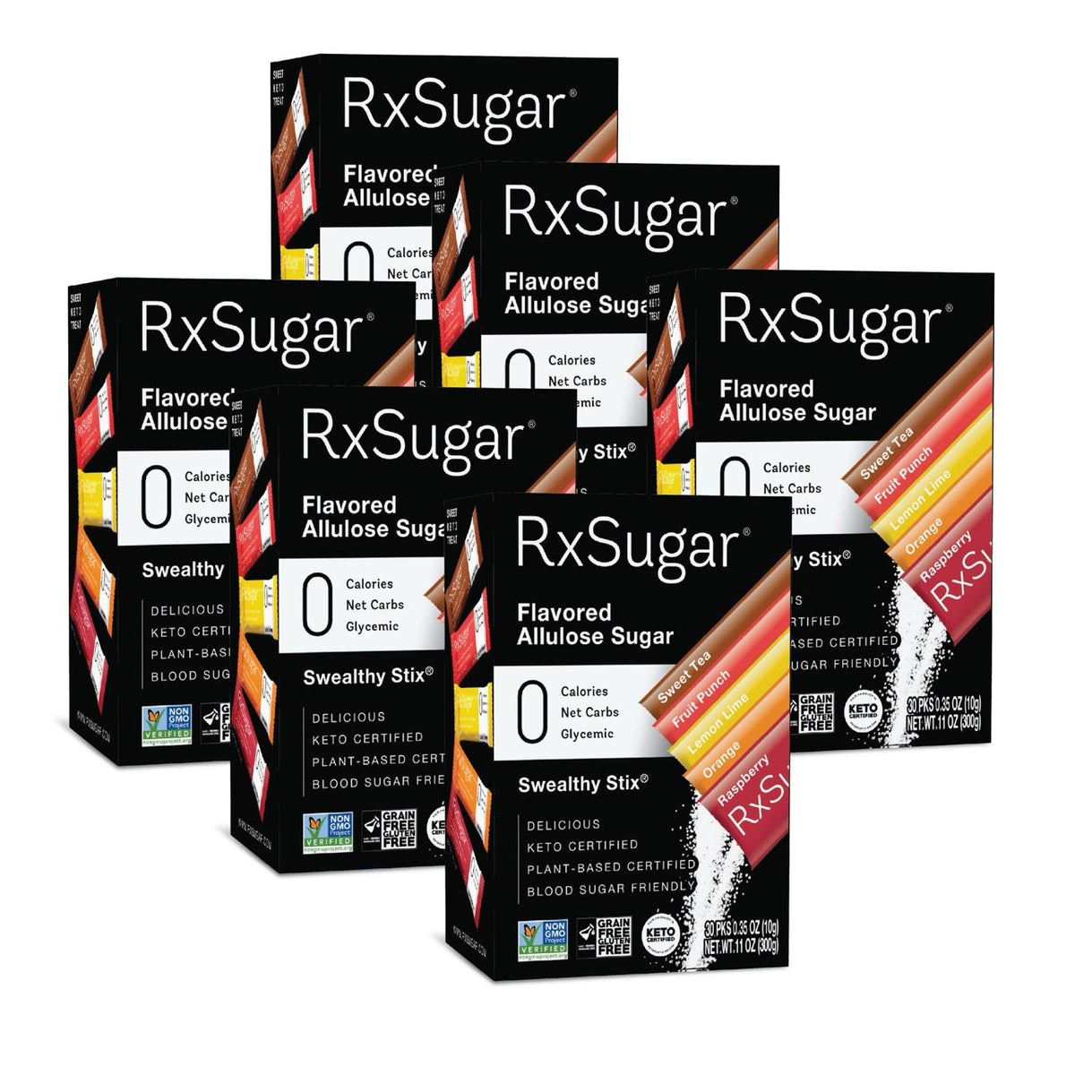 RxSugar Flavored Allulose Sugar Swealthy Stix