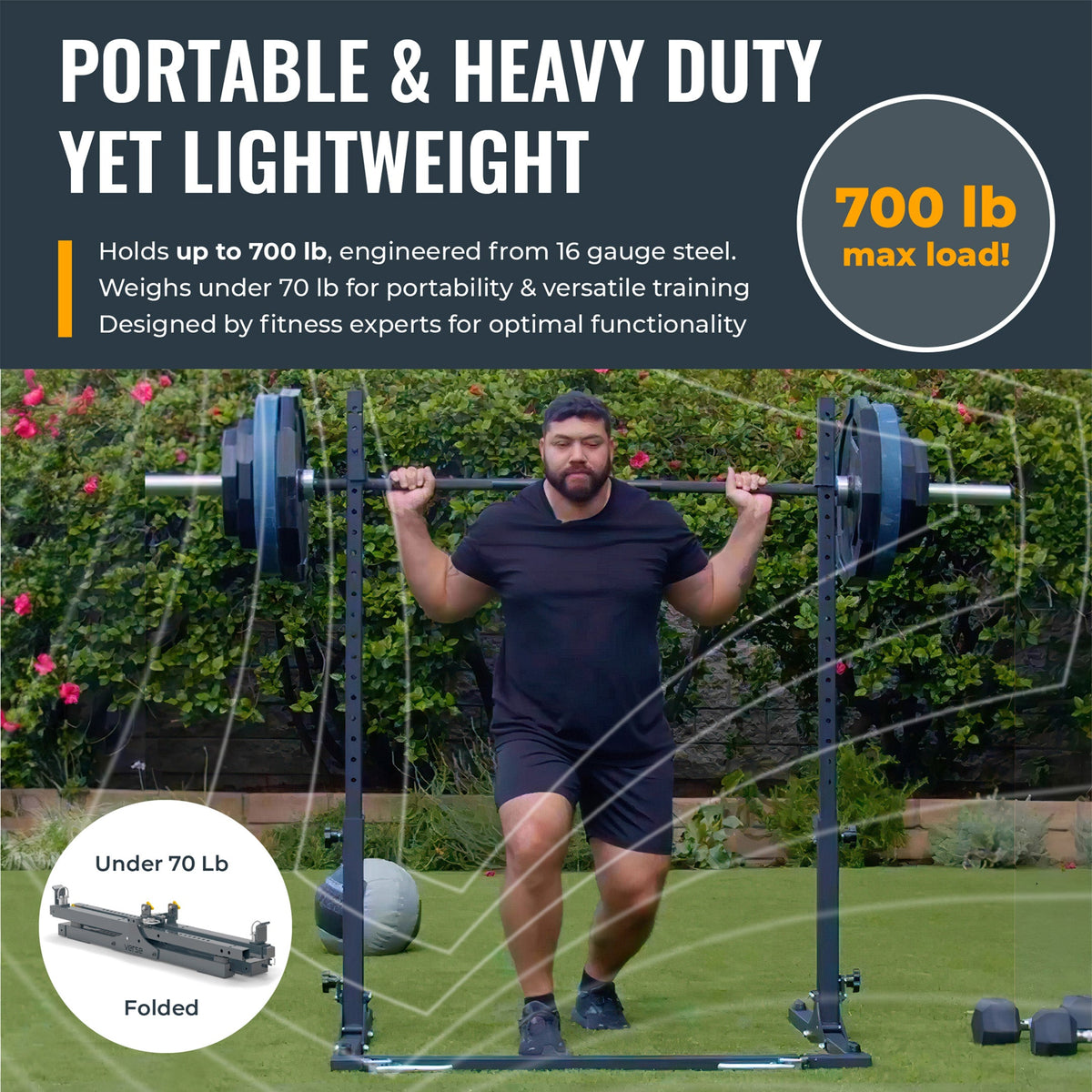 Verse® Agile Rack PRO — Folding and Portable