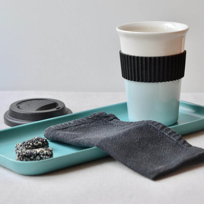 ECO TRAVEL TUMBLER - Reusable Porcelain Mug - AQUA
