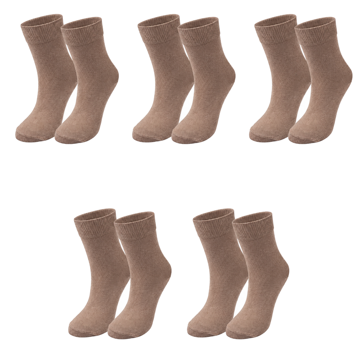 tittimitti® Kids’ 98% Organic Cotton Crew Socks 5-Pack – Ages 1–12, School Socks