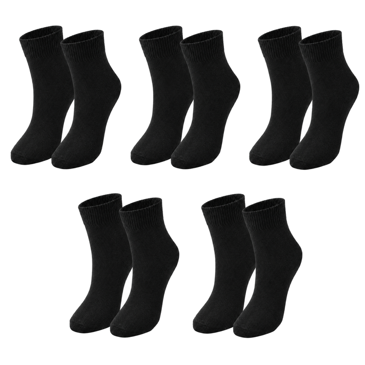 tittimitti® Kids’ 98% Organic Cotton Crew Socks 5-Pack – Ages 1–12, School Socks