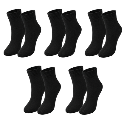 tittimitti® Kids’ 98% Organic Cotton Crew Socks 5-Pack – Ages 1–12, School Socks