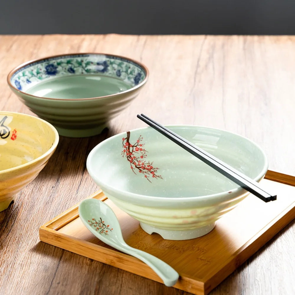 Shatterproof Melamine Ramen & Noodle Bowl – Japanese Commercial-Grade Soup Bowl