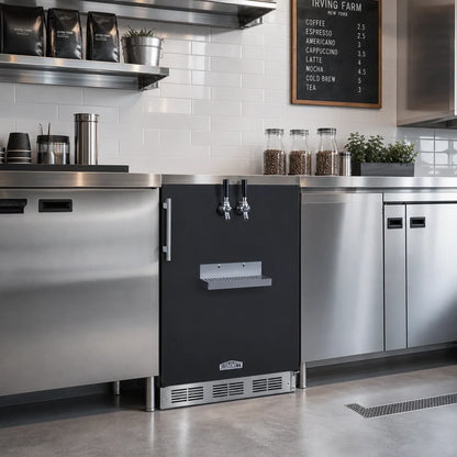 Summit Commercial Summit Appliance SBC58BFRTPCFADA Freestanding ADA Front-Tap Cold Brew Coffee Kegerator, Dual Tap, 5.3 Cu. Ft.