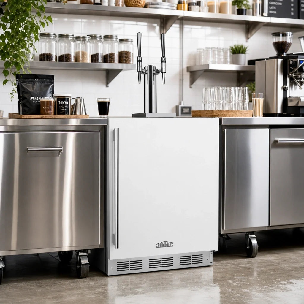 Summit Appliance 24-Inch Wide ADA-Compliant Nitro-Infused Coffee Kegerator with Dual Towers