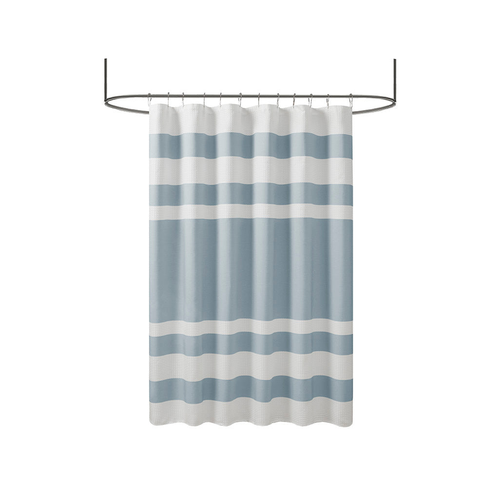 Blue Shower Curtain with 3M Water Repellent - 72x72 Inch
