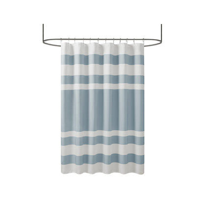 Blue Shower Curtain with 3M Water Repellent - 72x72 Inch